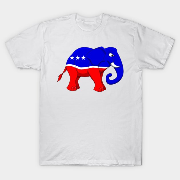 Republican Elephant T-Shirt by Wickedcartoons